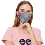 Colorful Floral Ornament, Floral Patterns Fitted Cloth Face Mask (Adult)