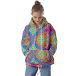 Colorful Floral Ornament, Floral Patterns Kids  Oversized Hoodie