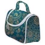 European Pattern, Blue, Desenho, Retro, Style Satchel Handbag