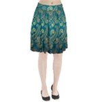 European Pattern, Blue, Desenho, Retro, Style Pleated Skirt