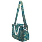 European Pattern, Blue, Desenho, Retro, Style Rope Handles Shoulder Strap Bag