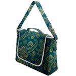 European Pattern, Blue, Desenho, Retro, Style Box Up Messenger Bag