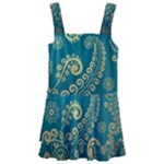 European Pattern, Blue, Desenho, Retro, Style Kids  Layered Skirt Swimsuit