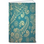 European Pattern, Blue, Desenho, Retro, Style 8  x 10  Hardcover Notebook