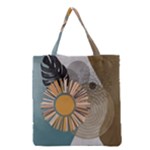 Boho Background Leaves Botanical Ornamental Pattern Seamless Decorative Design Wallpaper Nature Draw Grocery Tote Bag