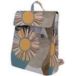 Boho Background Leaves Botanical Ornamental Pattern Seamless Decorative Design Wallpaper Nature Draw Flap Top Backpack