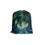 Trees Forest Mystical Forest Background Landscape Nature Drawstring Pouch (Medium)