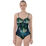 Trees Forest Mystical Forest Background Landscape Nature Sweetheart Tankini Set