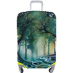 Trees Forest Mystical Forest Background Landscape Nature Luggage Cover (Large)