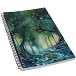 Trees Forest Mystical Forest Background Landscape Nature 5.5  x 8.5  Notebook