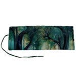Trees Forest Mystical Forest Background Landscape Nature Roll Up Canvas Pencil Holder (S)