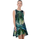 Trees Forest Mystical Forest Background Landscape Nature Frill Swing Dress
