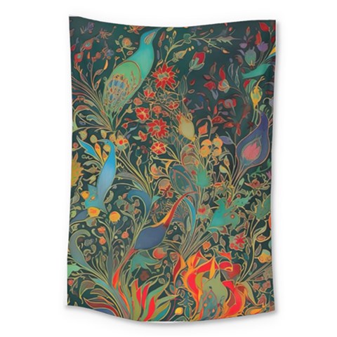 Flowers Trees Forest Mystical Forest Nature Background Landscape Large Tapestry from ZippyPress