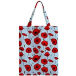 Poppies Flowers Red Seamless Pattern Zipper Classic Tote Bag