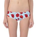 Poppies Flowers Red Seamless Pattern Classic Bikini Bottoms