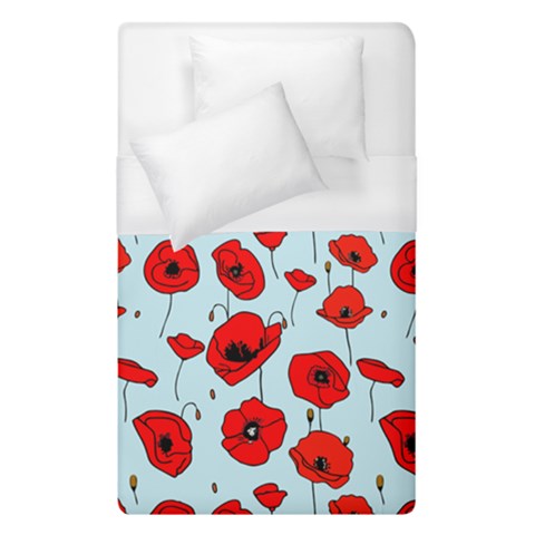 Poppies Flowers Red Seamless Pattern Duvet Cover (Single Size) from ZippyPress