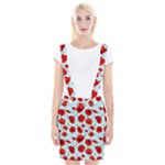 Poppies Flowers Red Seamless Pattern Braces Suspender Skirt