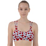 Poppies Flowers Red Seamless Pattern Line Them Up Sports Bra