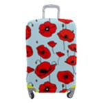 Poppies Flowers Red Seamless Pattern Luggage Cover (Small)