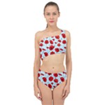 Poppies Flowers Red Seamless Pattern Spliced Up Two Piece Swimsuit
