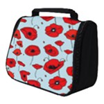 Poppies Flowers Red Seamless Pattern Full Print Travel Pouch (Small)
