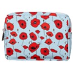 Poppies Flowers Red Seamless Pattern Make Up Pouch (Medium)