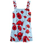 Poppies Flowers Red Seamless Pattern Kids  Layered Skirt Swimsuit