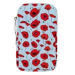Poppies Flowers Red Seamless Pattern Waist Pouch (Small)