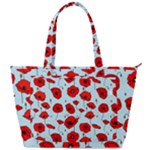 Poppies Flowers Red Seamless Pattern Back Pocket Shoulder Bag 