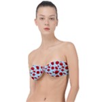 Poppies Flowers Red Seamless Pattern Classic Bandeau Bikini Top 