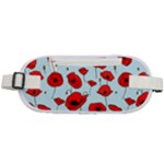Poppies Flowers Red Seamless Pattern Rounded Waist Pouch