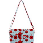 Poppies Flowers Red Seamless Pattern Removable Strap Clutch Bag
