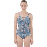 Floral Background Wallpaper Flowers Bouquet Leaves Herbarium Seamless Flora Bloom Cut Out Top Tankini Set