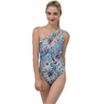 Floral Background Wallpaper Flowers Bouquet Leaves Herbarium Seamless Flora Bloom To One Side Swimsuit