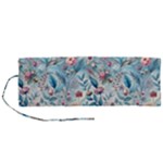 Floral Background Wallpaper Flowers Bouquet Leaves Herbarium Seamless Flora Bloom Roll Up Canvas Pencil Holder (M)