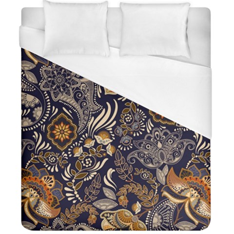 Paisley Texture, Floral Ornament Texture Duvet Cover (California King Size) from ZippyPress