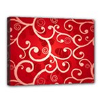 Patterns, Corazones, Texture, Red, Canvas 16  x 12  (Stretched)