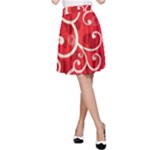 Patterns, Corazones, Texture, Red, A-Line Skirt