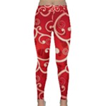 Patterns, Corazones, Texture, Red, Classic Yoga Leggings