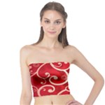 Patterns, Corazones, Texture, Red, Tube Top