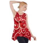 Patterns, Corazones, Texture, Red, Side Drop Tank Tunic