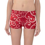 Patterns, Corazones, Texture, Red, Reversible Boyleg Bikini Bottoms