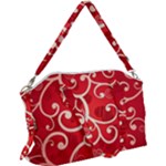 Patterns, Corazones, Texture, Red, Canvas Crossbody Bag