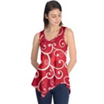 Patterns, Corazones, Texture, Red, Sleeveless Tunic