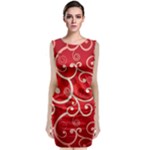 Patterns, Corazones, Texture, Red, Classic Sleeveless Midi Dress