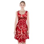Patterns, Corazones, Texture, Red, Racerback Midi Dress