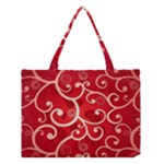 Patterns, Corazones, Texture, Red, Medium Tote Bag