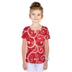 Patterns, Corazones, Texture, Red, Kids  One Piece T-Shirt