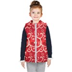 Patterns, Corazones, Texture, Red, Kids  Hooded Puffer Vest