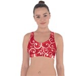 Patterns, Corazones, Texture, Red, Cross String Back Sports Bra